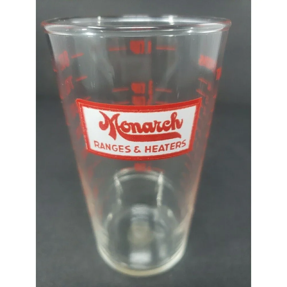 Monarch Ranges & Heaters Measuring Glass Tablespoons Cup Ounces Vintage MCM